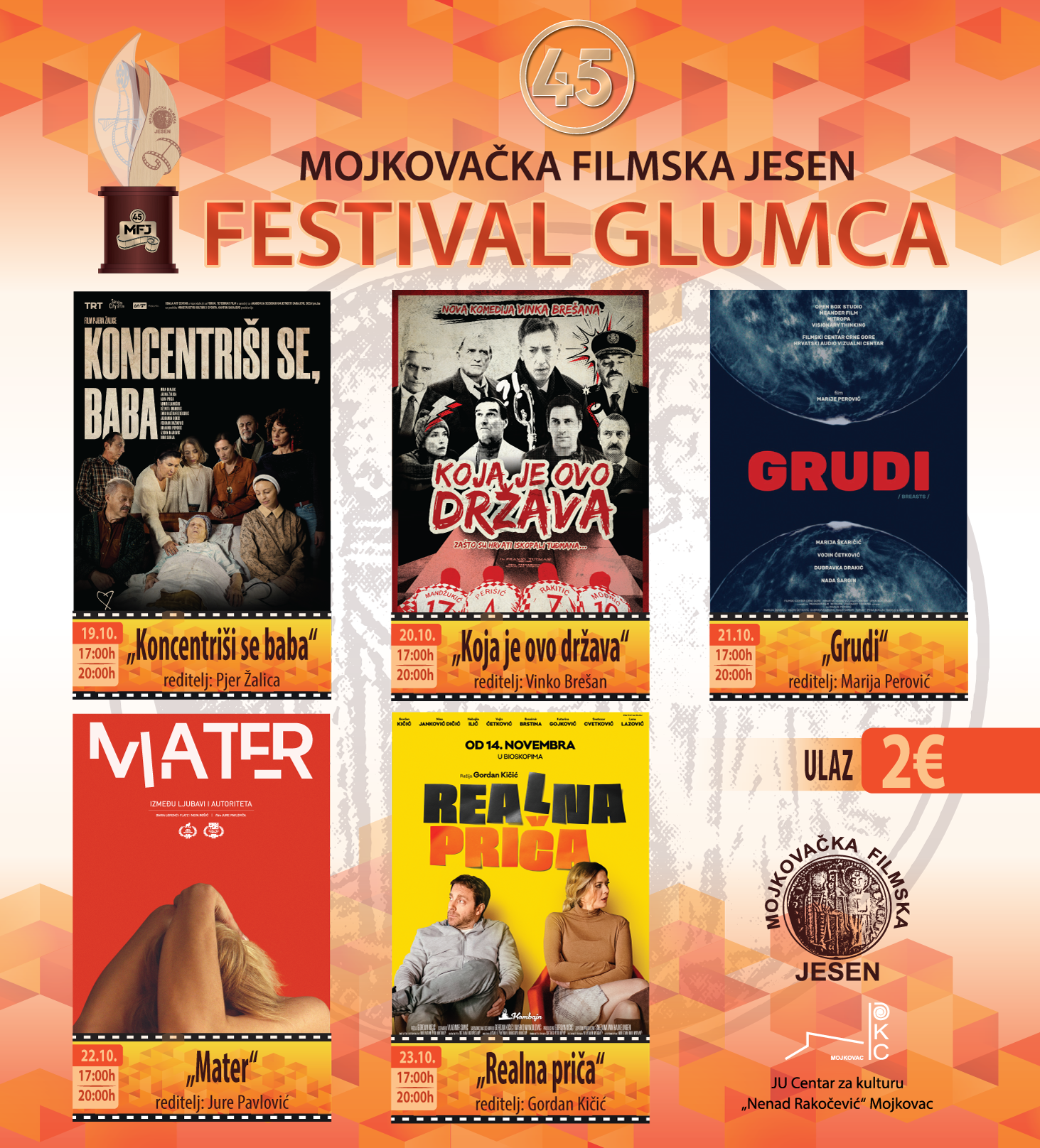 45. Mojkovačka filmska jesen